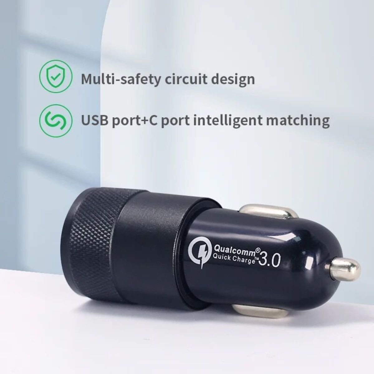 USB C Car Charger / Dual Port PD 20W/QC3.0 / Fast Charging